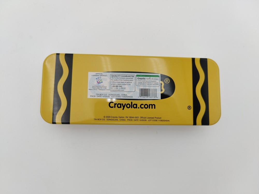 Crayola Tin Pencil Box/Storage Case 8"x3"