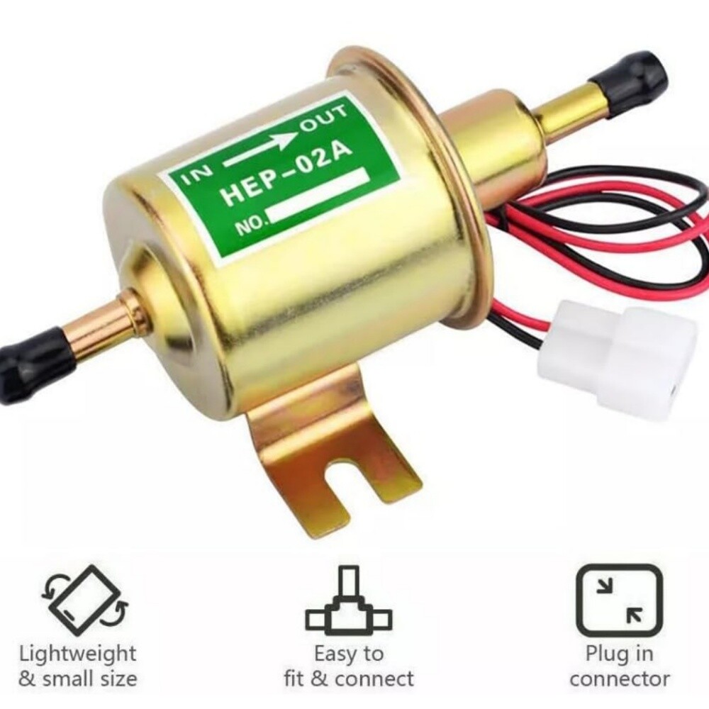 2 Pack 12V Electric Fuel Pump HEP-02A Universal Gas Diesel Inline Low Pressure