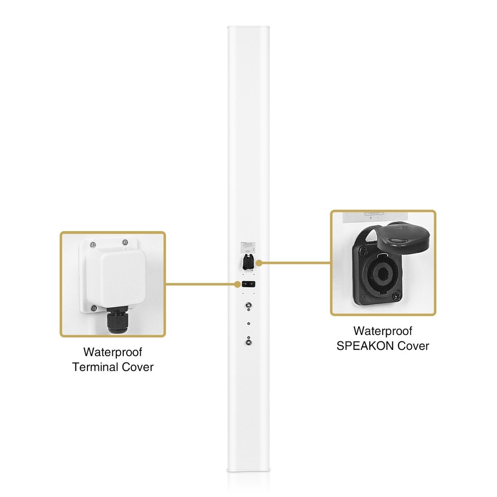 Sound Town Passive Line Array Column Speaker w/ Wall Mount Bracket (CARPO-M106W)