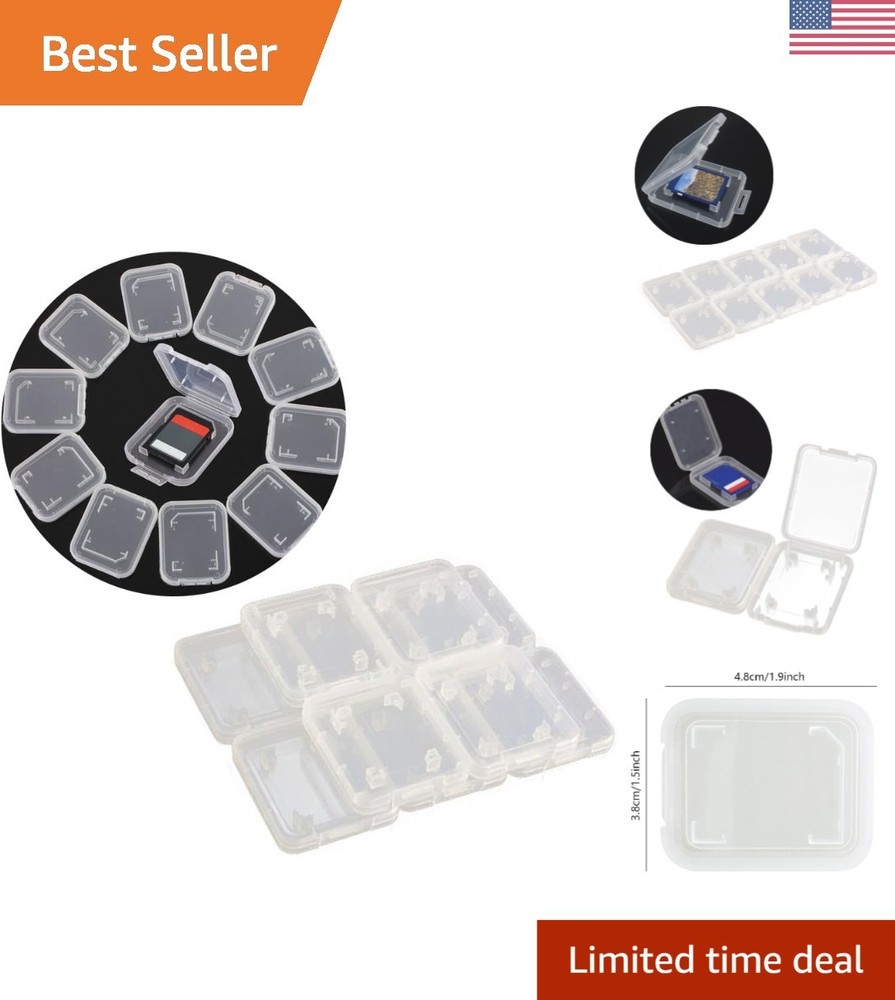 Hard Shell Plastic Memory Card Case Compatible with SD MMC/SDHC - Effortless Use