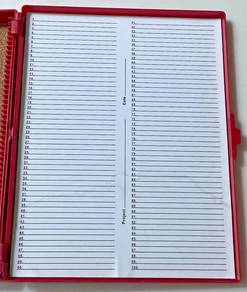 100-Place Microscope Slide Storage Box - Premiere Cork-Lined