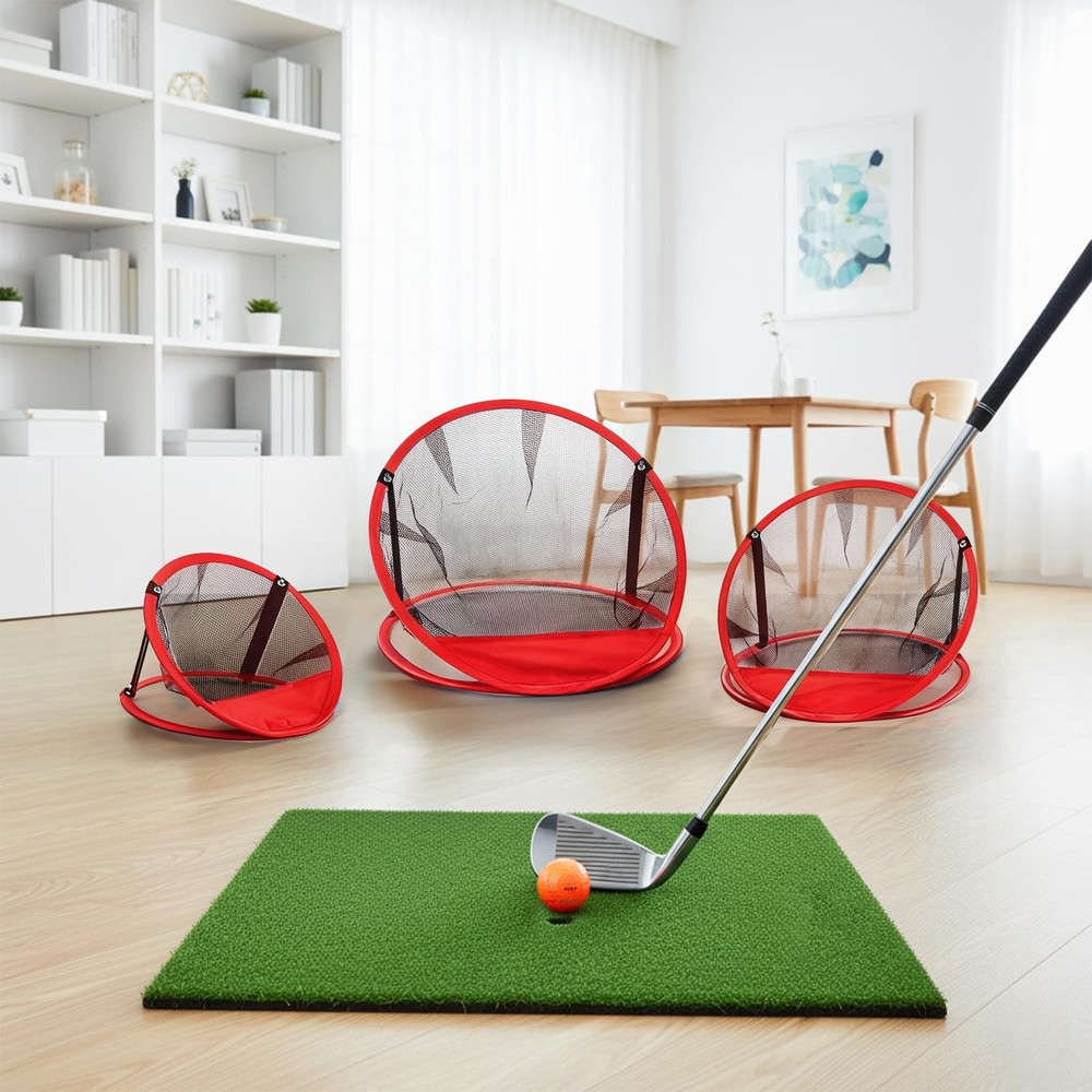 3 Pack Golf Chipping Net, 3 Sizes Pop Up Golf Target Practice Net for Indoor ...