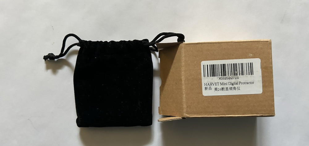 Protractor Harvet Mini Digital Large LED Display Measuring Range 4x 90 Degrees