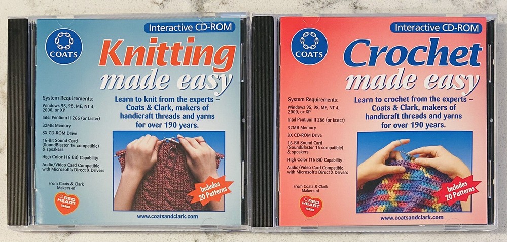 COATS CROCHET & KNITTING MADE EASY INTERACTIVE CD-ROM