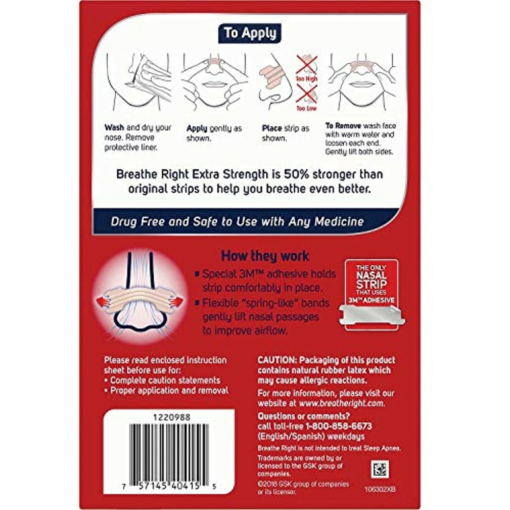 Extra Nasal Strips, 72 Count (Premium pack)