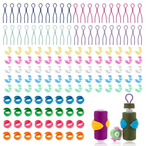 142pcs Bobbin Thread Organizing Clips Set Bobbin Thread Multicolor-142pcs