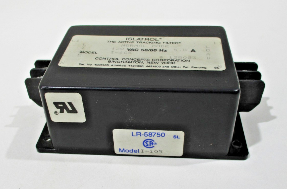 Islatrol Active Tracking Filter, Model I-105 / 120VAC / 5.0A.