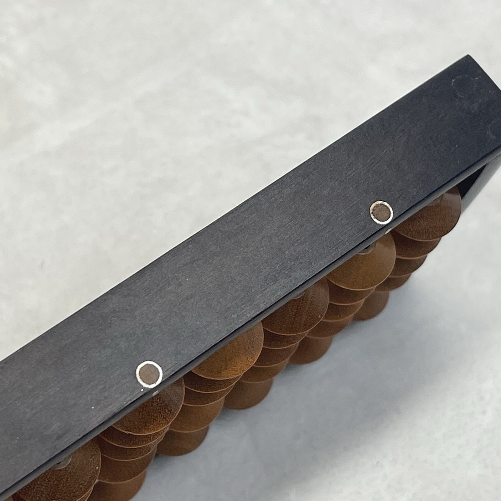 Vintage Soroban Abacus Calculator 27 Column Digit Orange Beads w Original Box