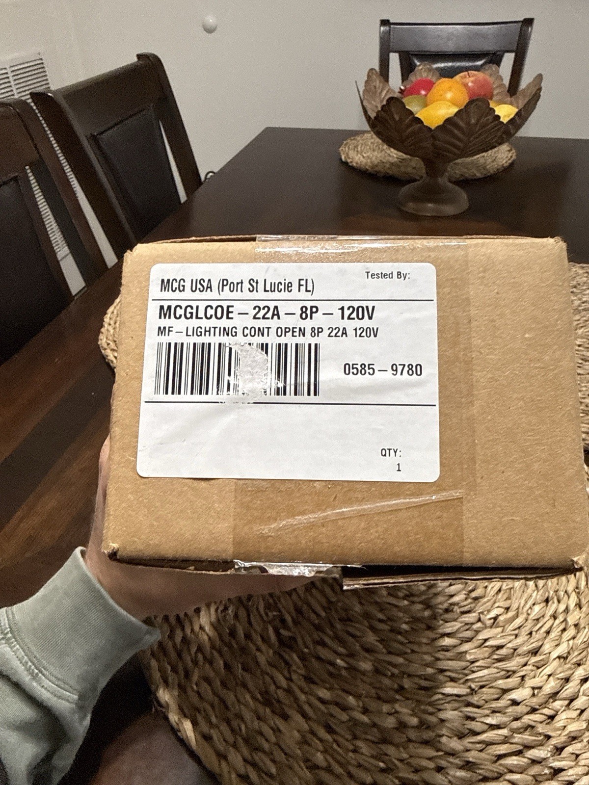 MCG USA MCGLCOE-22A-8P-120V Lighting Contactor 8P 22A 120V w Finder Relays