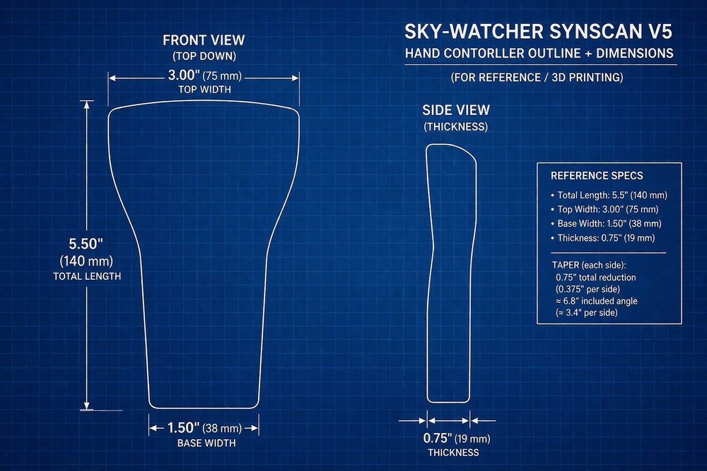 2" Tripod Leg Hand-Control Holder For Synscan V5 Hand Controller