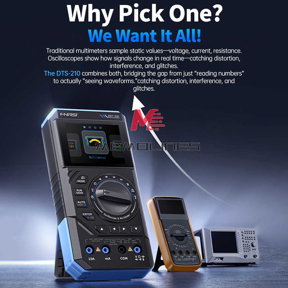 FNIRSI 2C23T 2C53T Digital Oscilloscope Multimeter Function Signal Generator
