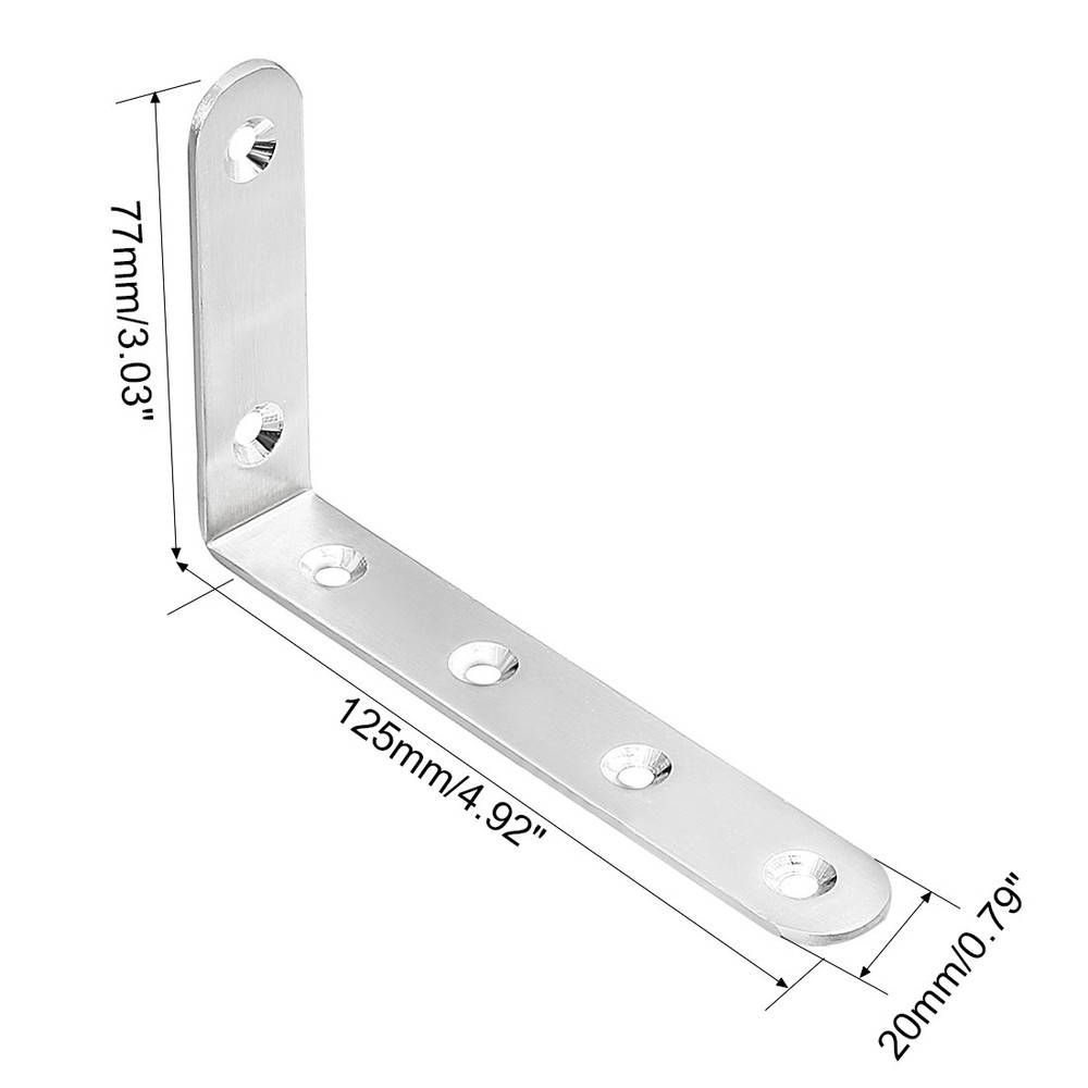 4pcs 125mmx77mmx20mm angle joint reinforcement shape L fixing element bracket