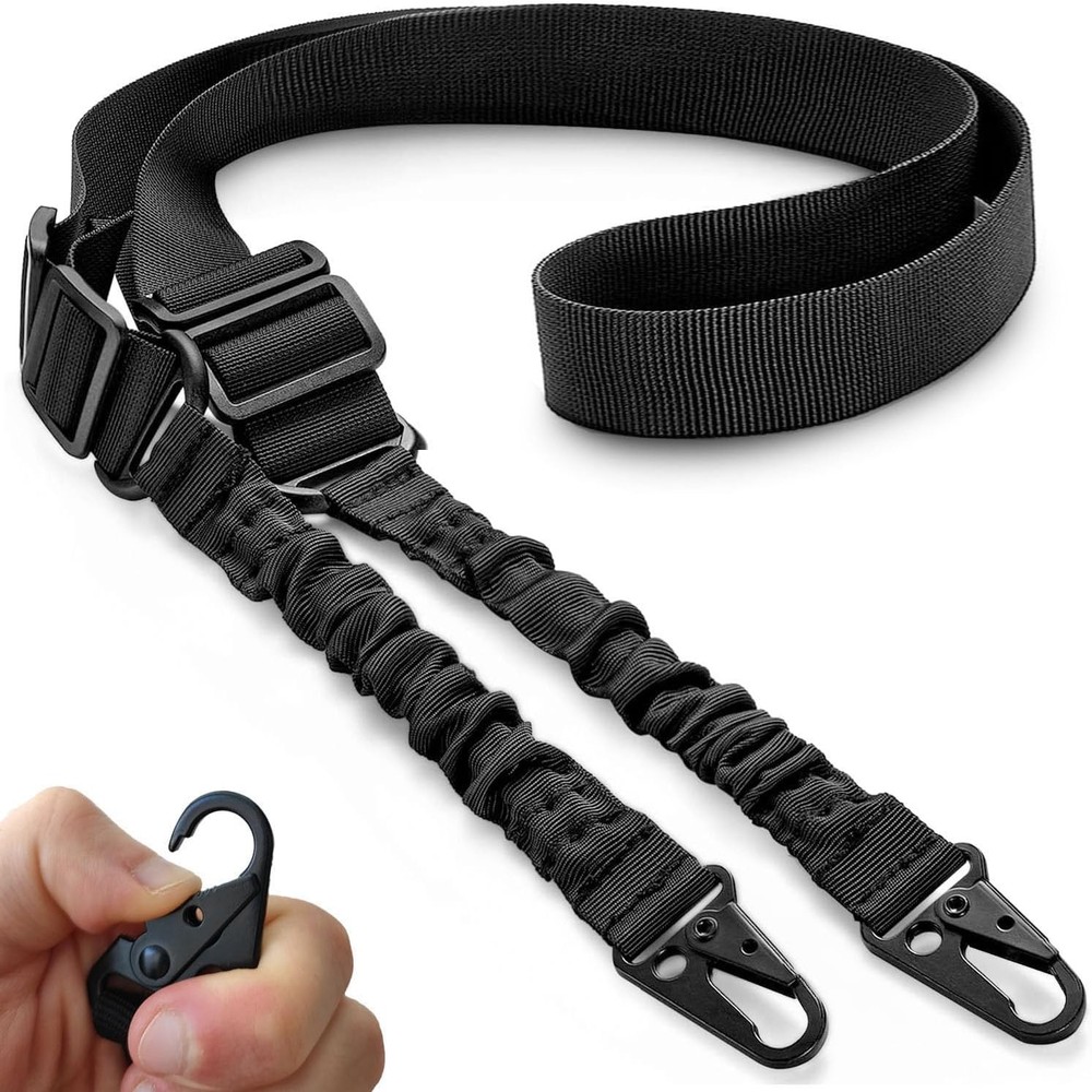 Tactical Rifle Sling 2 Point Gun Shoulder Strap Adjustable Two Points Sling with