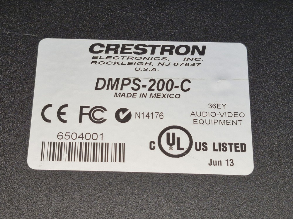 Crestron DMPS-200-C HDMI Digital Media Switcher Presentation System
