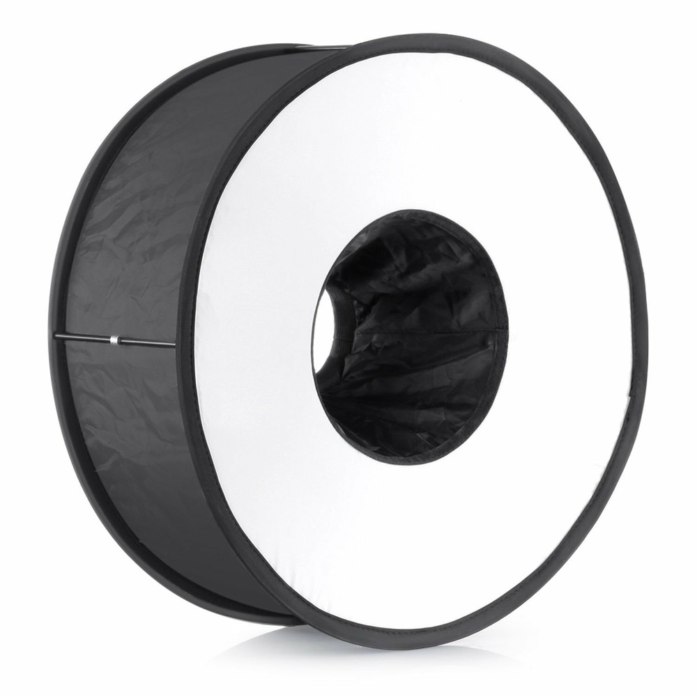 18"/45cm Round Universal Collapsible Magnetic Ring Flash Diffuser Soft Box for C