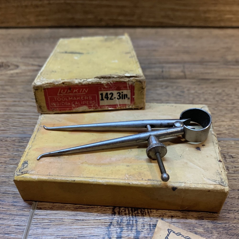 Lufkin 142 ToolMakers 3" Inside Caliper Round Leg Solid Nut  C688..