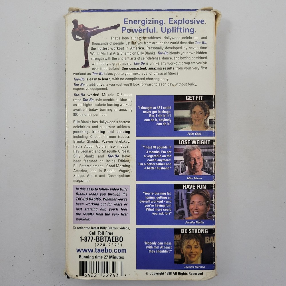 Tae-Bo Workout (VHS, 1998) (acceptable)
