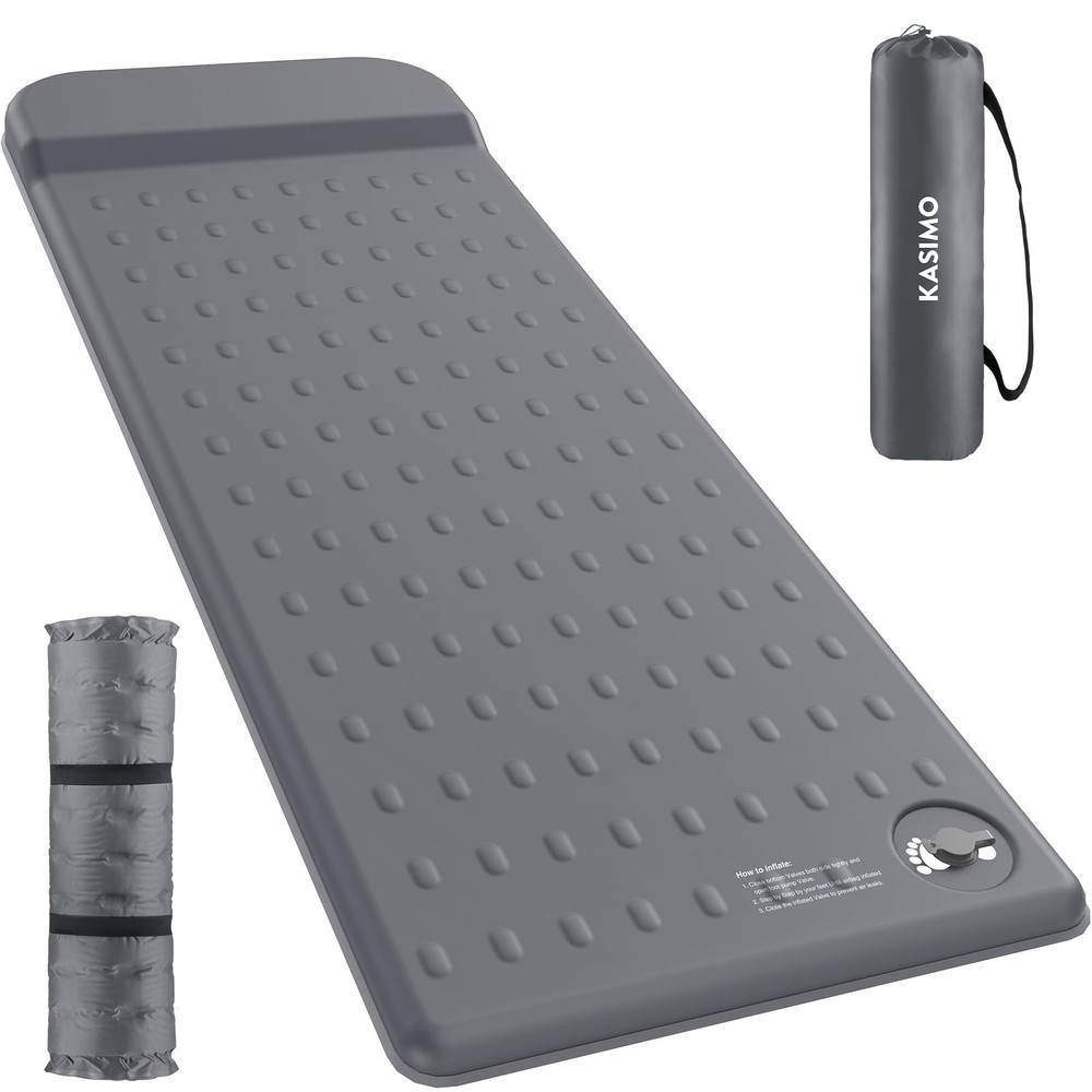 KASIMO Memory Sleeping Pad for Camping, 3" Compact Ultra-Thick Foam Sleeping ...