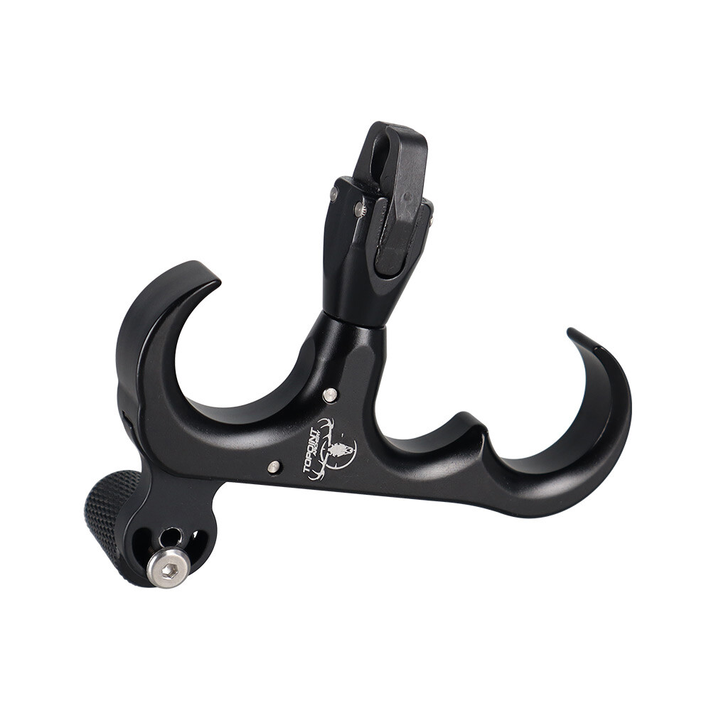 Compound Bow Release Aids Automatic Trigger 3 Finger Grip Thumb Caliper Archery