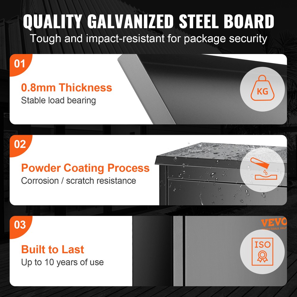 VEVOR Package Delivery Box Storage Parcel Delivery Lockable Home Drop Container