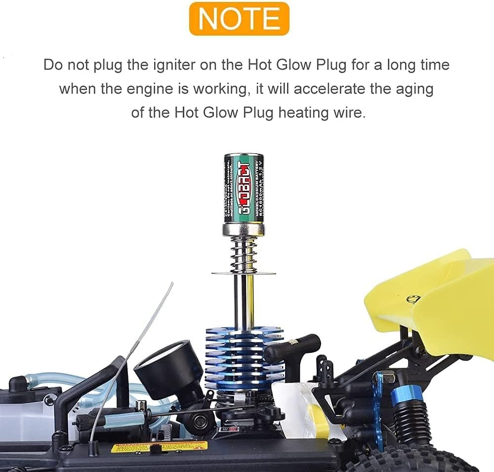 RC Glow Plug Starter Tool Kit Nitro Engine Igniter Charger & Fuel Bottle Set