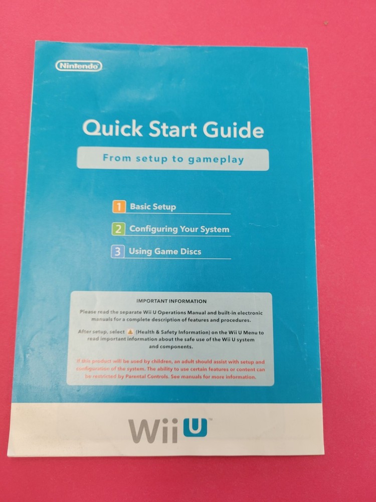¤ Wii Quick Setup Installation ¤ Manual Instruction Booklet Guide Authentic