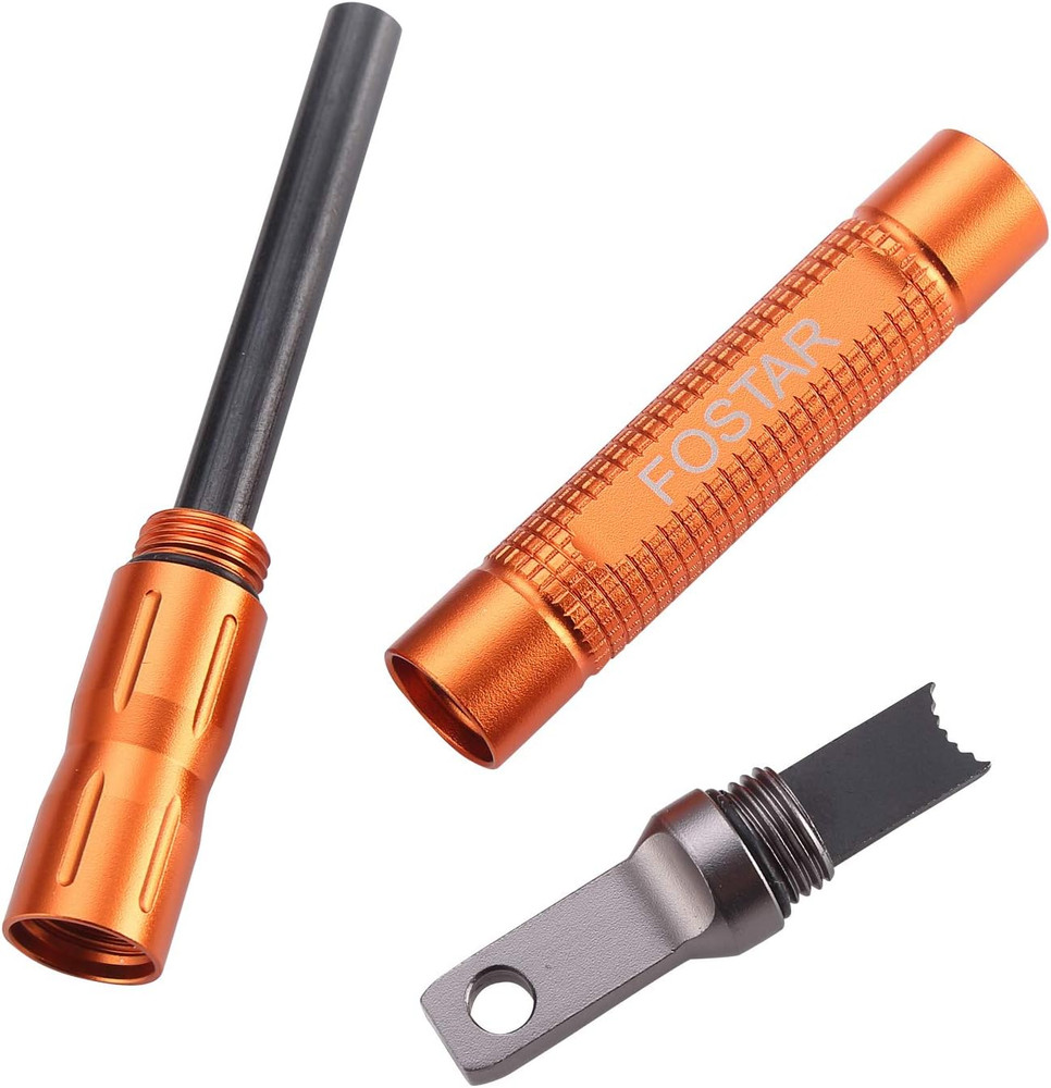 2PCS Upgrade Ferro Rod Fire Starter，Replaceable Flint Fire Steel Rod, Great for