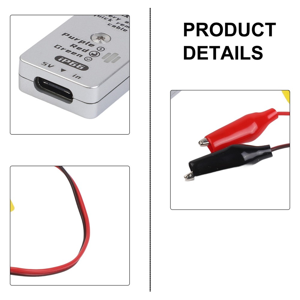 IP66 Battery Glue Quick Release Cable 20cm with Current Limiting and LED Lights