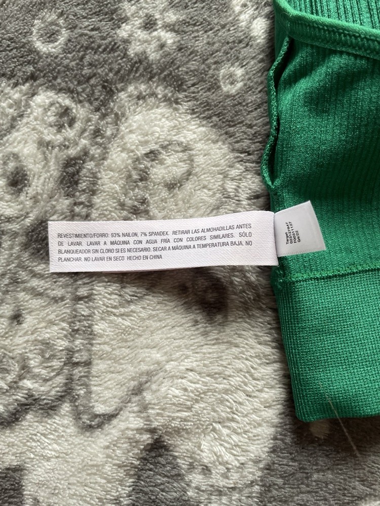 Auden Lightly Lined Bralette Simple Pullover Style Size M Green NWT