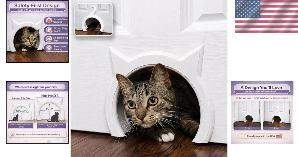Cat Door for Interior Hidden Litter Box