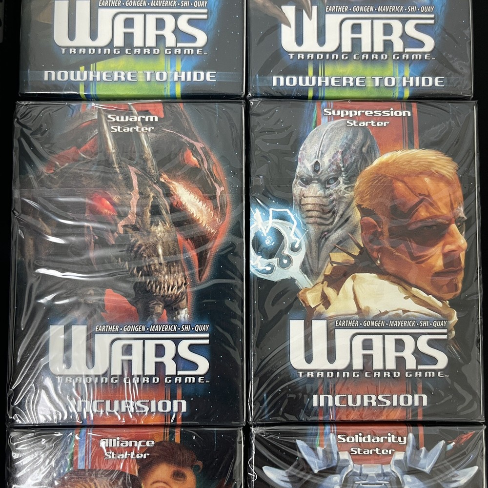 Wars CCG Incursion / Nowhere to Hide Complete Booster Box & Starter Decks Sealed