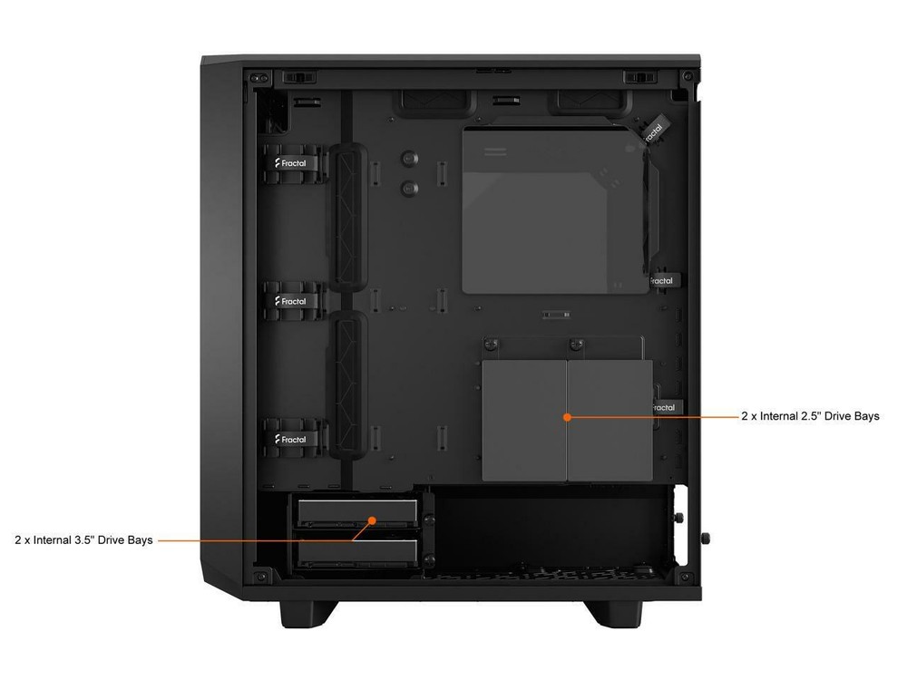 Fractal Design Meshify 2 Compact Black ATX High-Airflow Case