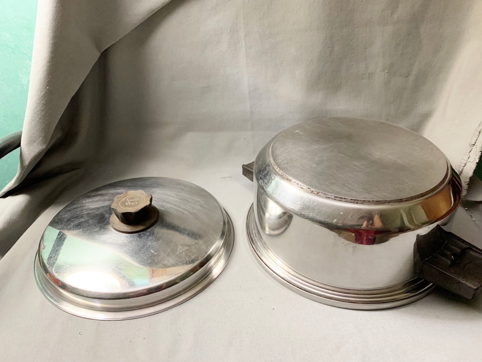 Lustre Craft Stainless Steel T304 5-Ply Multi Core Stock Pot Dutch Oven Lid USA