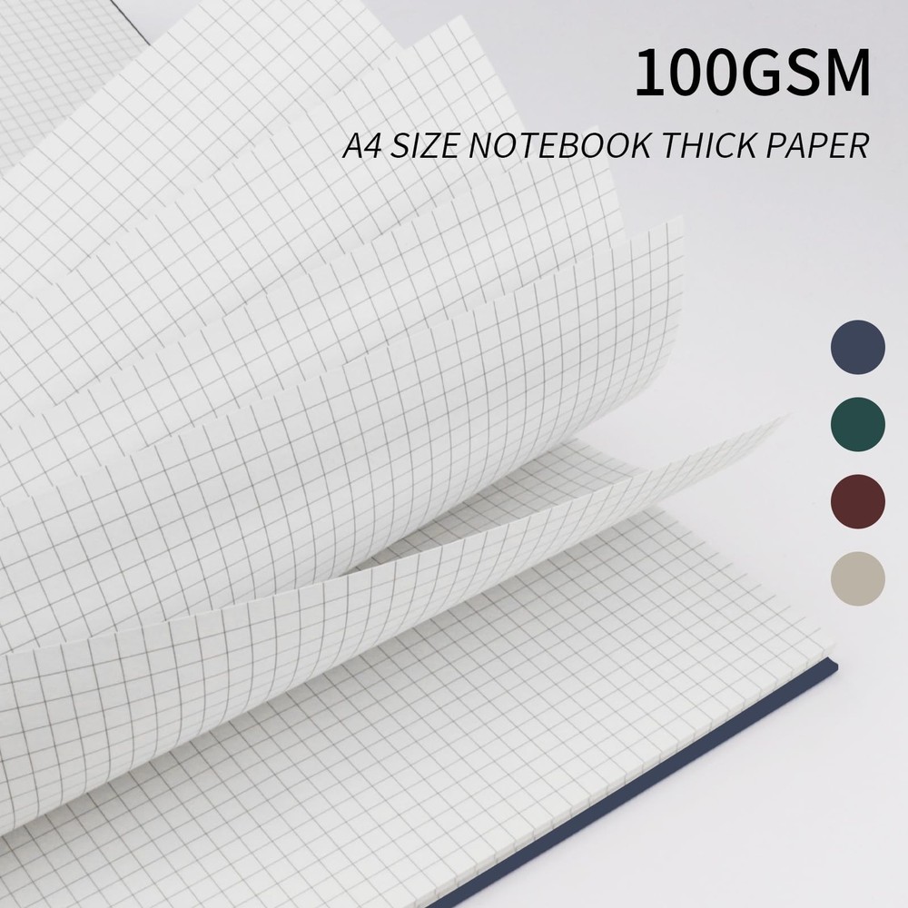 Graph Paper Notebook Spiral Notebook 8.5" x 11"-4 Pack Grid Paper Notebook Gr...