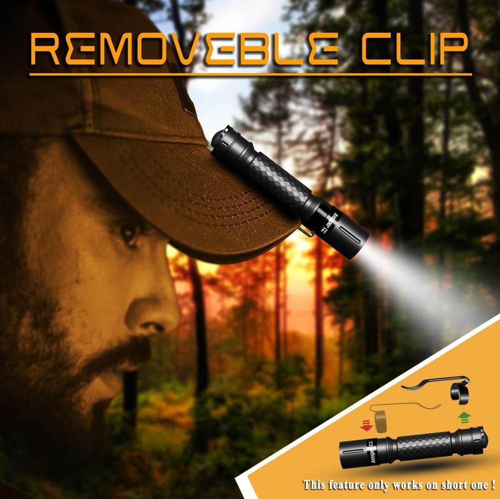 LED Mini Flashlight Set: 3 Modes, 250 Lumens Tactical Pen Light for Emergencies