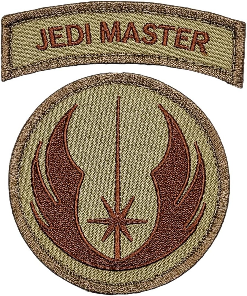 Jedi Order Jedi Master Tab Morale Patch -2PC Bundle -HOOK BACKING
