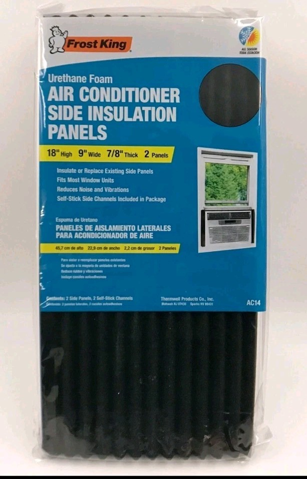 Window AC Foam Side Panel Kit 9x18x7/8 2-Pack Insulation Panels New AC14H