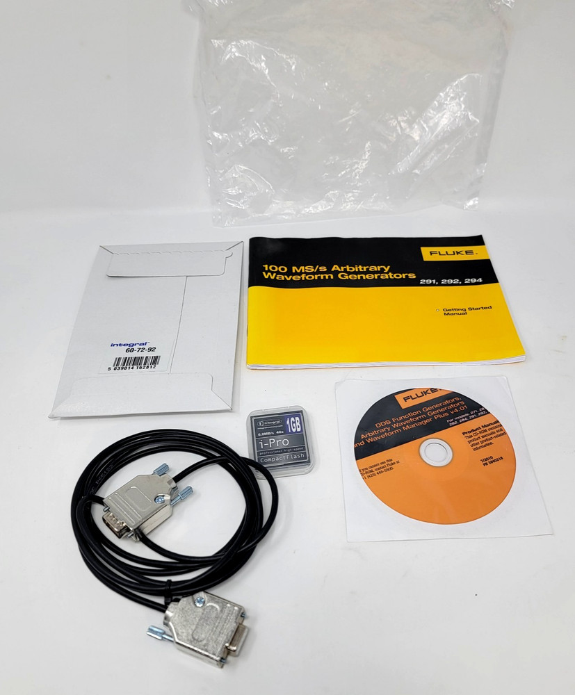 FLUKE MS/s ARBITRARY WAVEFORM GENERATOR MANUAL CD ROM CABLE KIT NEW