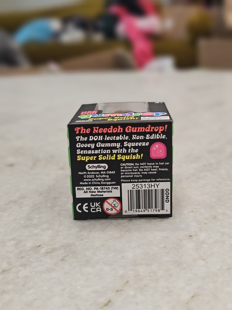 Nee Doh Gumdrop Super Solid Squish Needoh Gum Drop Orange RARE ships now easter