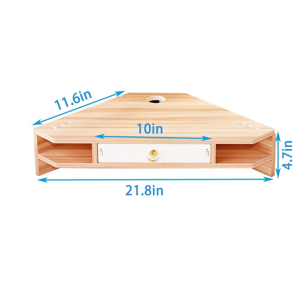 Triangle Monitor Riser,Cut Triangular Computer Monitor Desktop Corner Stand,D...