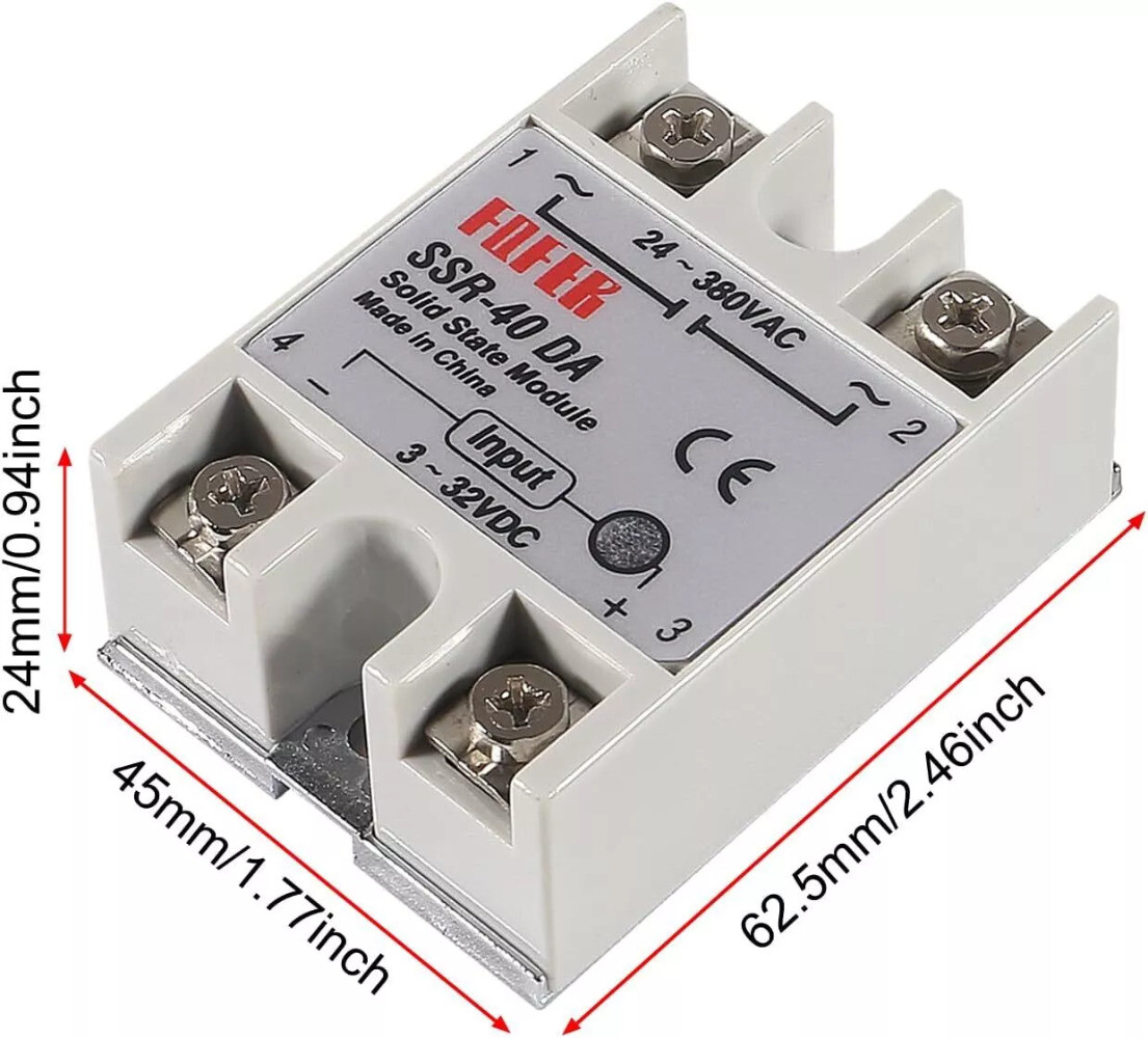 110-240VAC PID REX-C100 Temperature Controller SSR-40A Thermocouple Heat Sink US