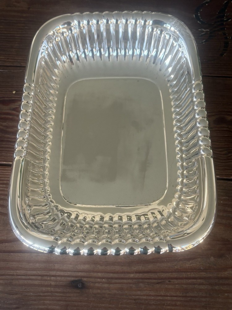 Vintage Sheffield Reed & Barton Silverplate Rectangular Serving Dish 10.5 x 7.5"