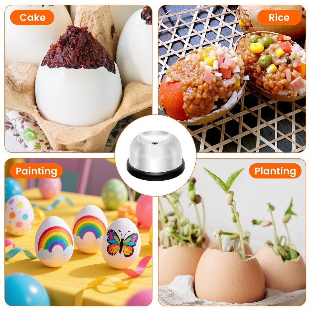Egg Piercer for Boiling Baking, Stainless Steel Egg Puncher with Spring-Load...