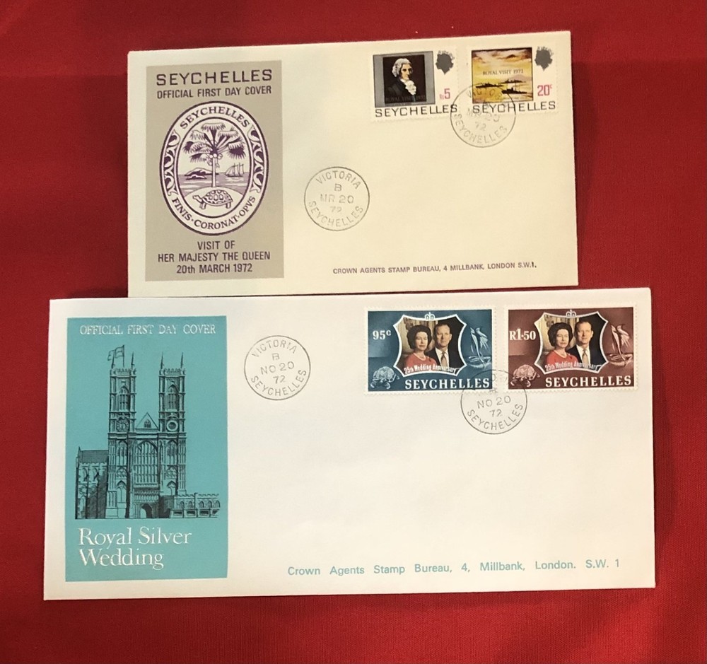 1972 Seychelles 2 x FDC