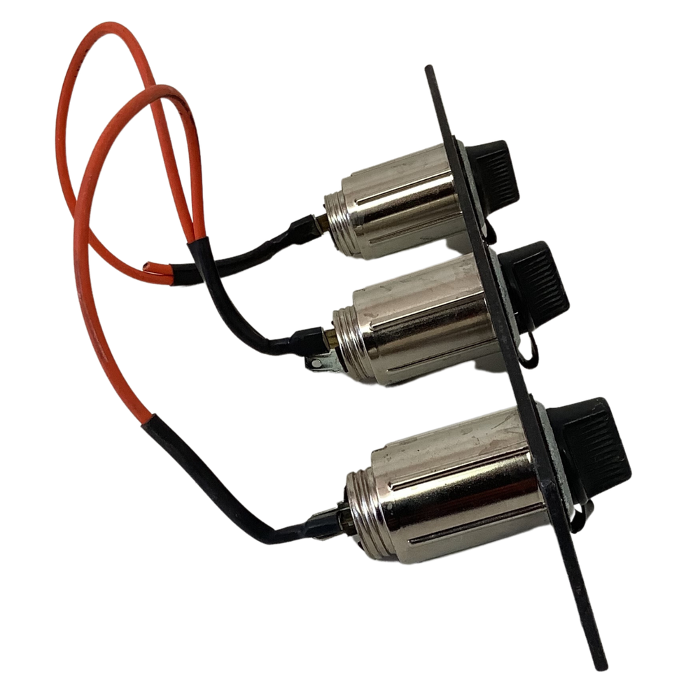 Police Center Console 12 Volt Multi Socket Hardwired Outlet w/ Socket Covers #2