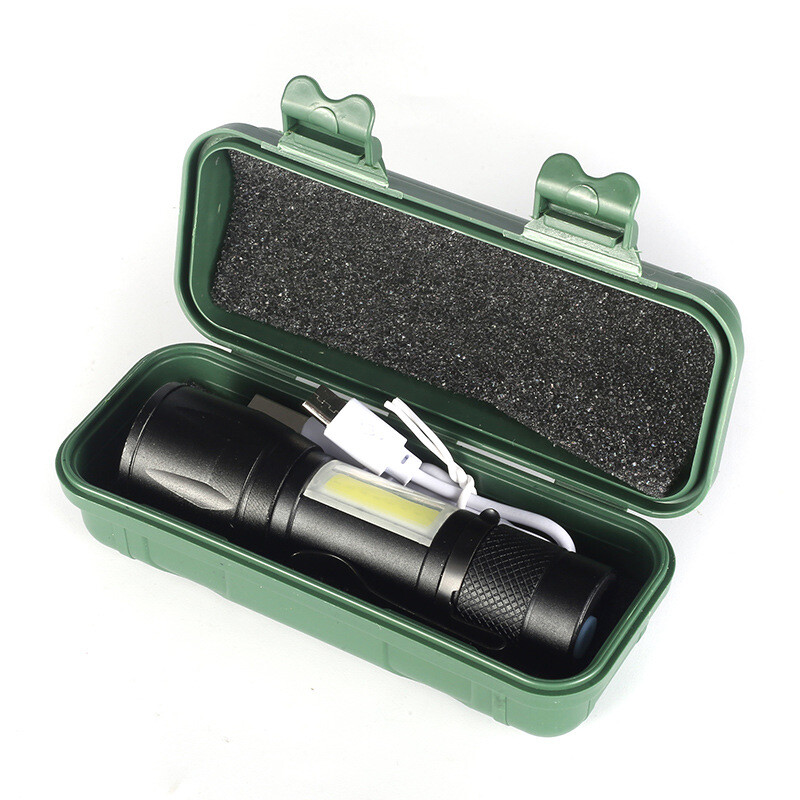 Super Bright Powerful Flashlight Rechargeable Zoom Torch USB Tactical Lamp