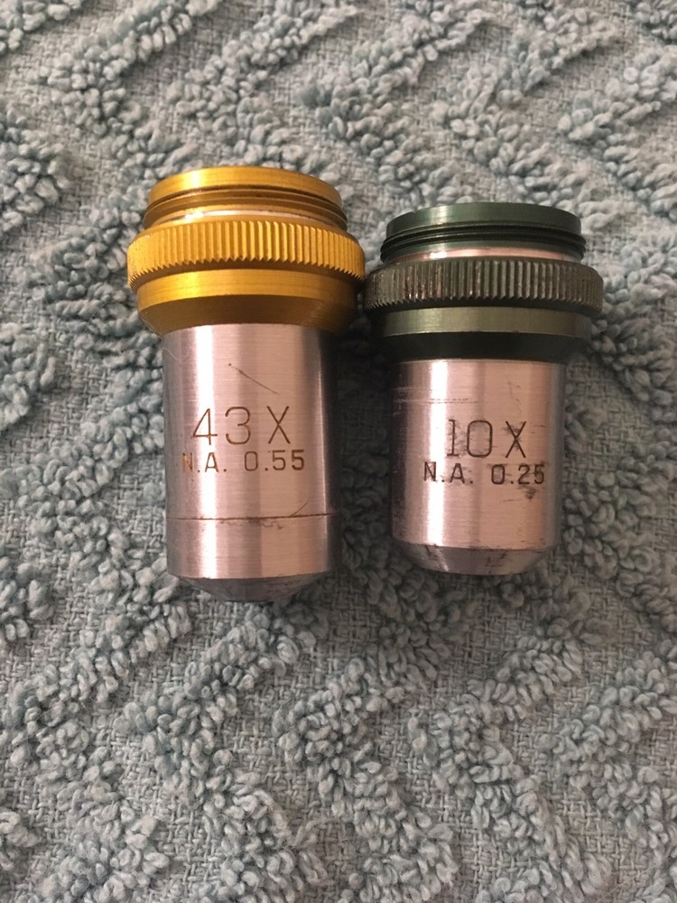 2 Pc Bausch Lomb Objectives 10x/43x