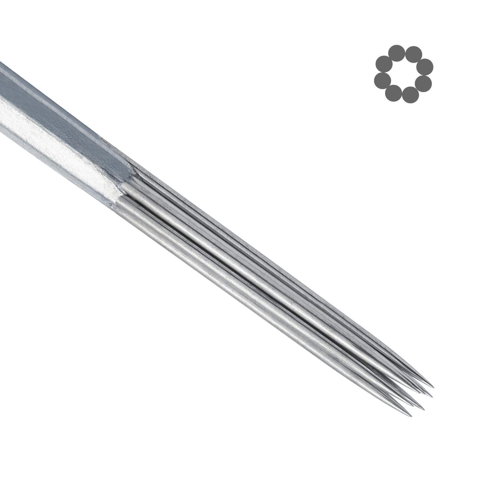 50 Mixed Assorted Tattoo Needles 10 Sizes - Round Shader 3 5 7 9 11 15 RS RM