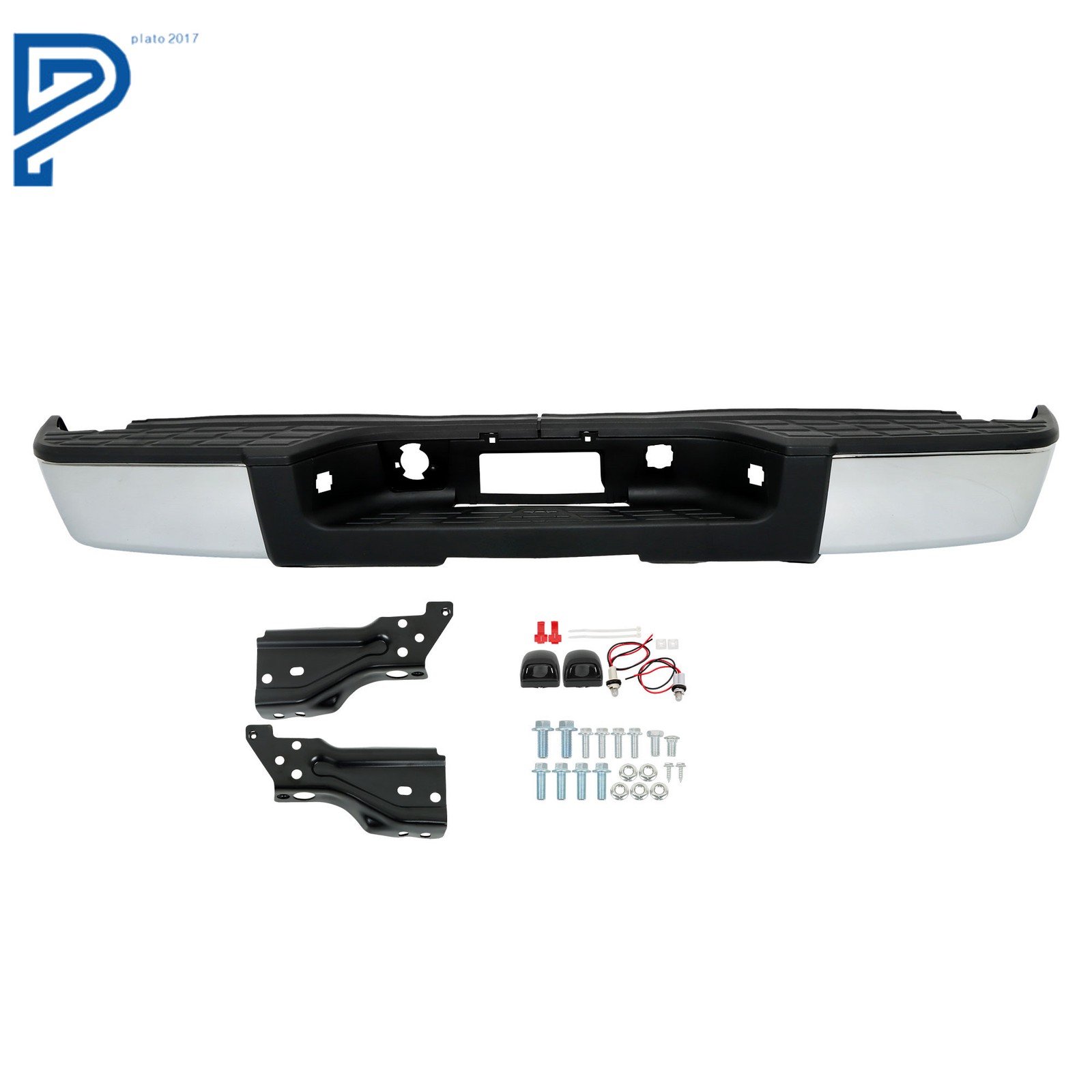 Chrome Rear Bumper Assembly For Chevy Silverado GMC Sierra 1500 2007-2013 2012