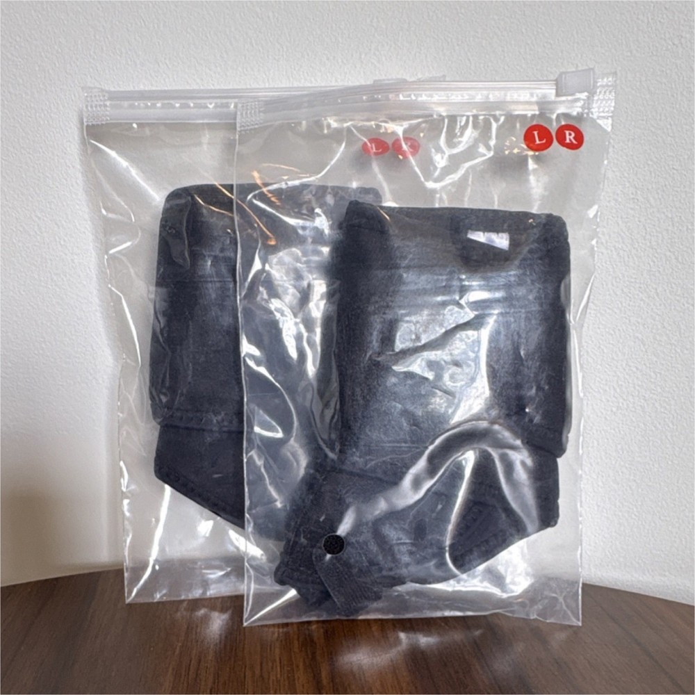 *2 PACK* Black Adjustable Neoprene Wrist Wraps LARGE RIGHT